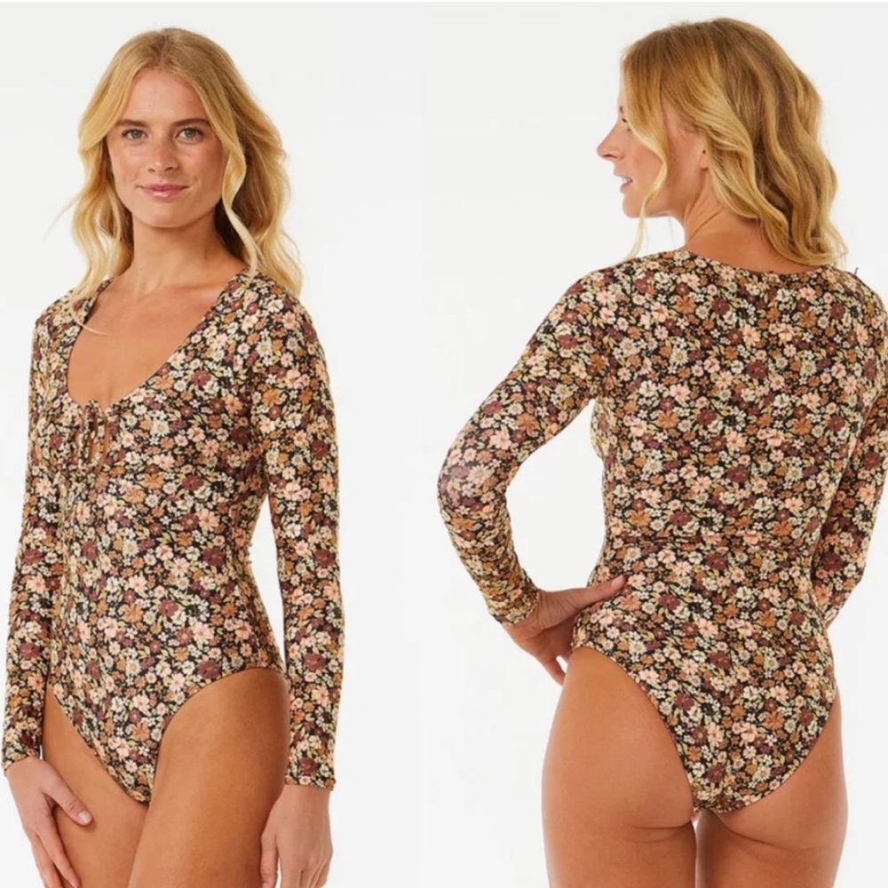 Rip Curl Sea of Dreams Long Sleeve Surf Suit One Piece swimsuit XS